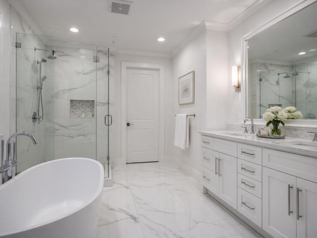 Deep-cleaned bathroom